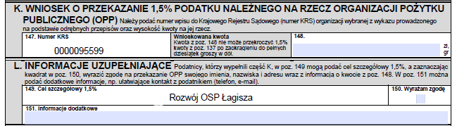 1,5% OSP Łagisza